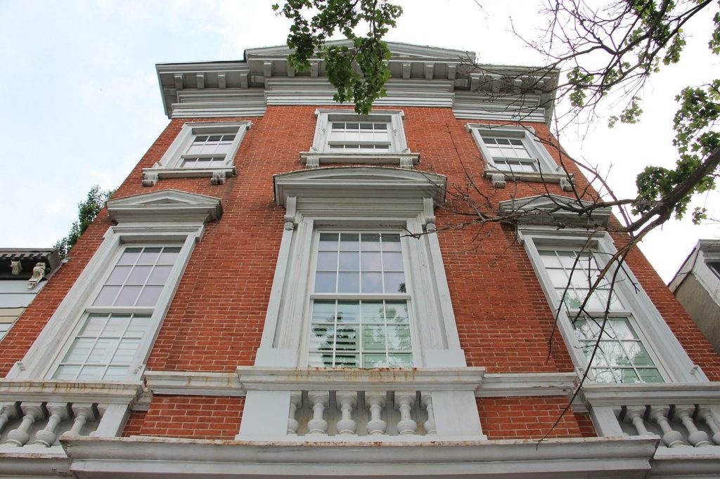 exterior of city apartment buildings